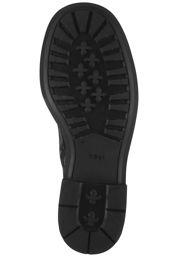 Högl Stiefelette Leder Schwarz Lack Warmfutter