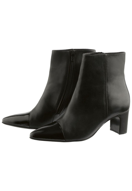 Högl Stiefelette Leder Schwarz/Schwarz