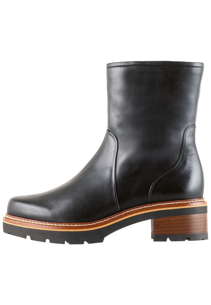 Högl Stiefelette Leder Schwarz Warmfutter