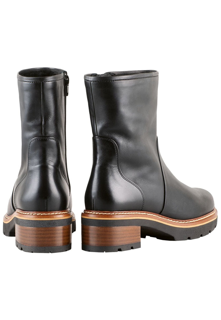 Högl Stiefelette Leder Schwarz Warmfutter