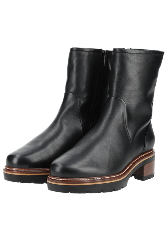 Högl Stiefelette Leder Schwarz Warmfutter