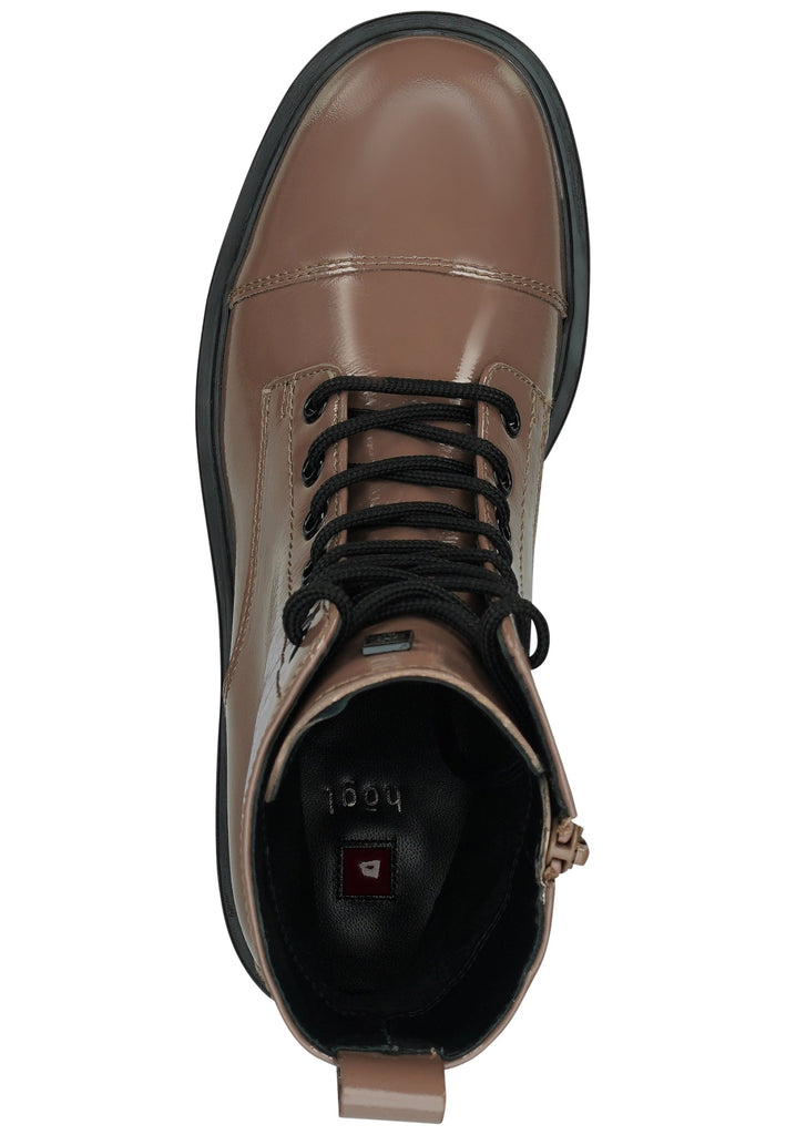 Högl Stiefelette Leder Taupe Warmfutter