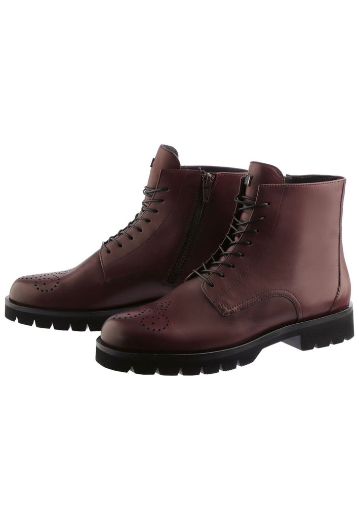 Högl Stiefelette Leder Weinrot