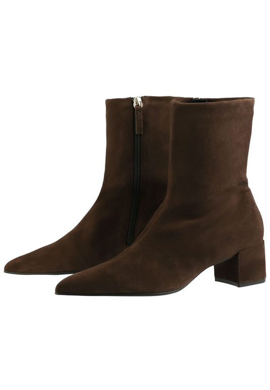 Högl Stiefelette Veloursleder Braun