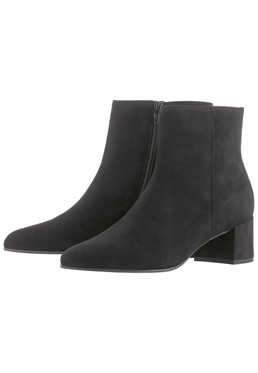 Högl Stiefelette Veloursleder Schwarz