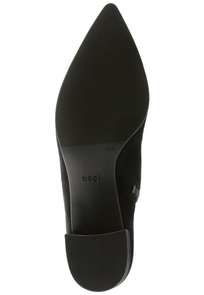 Högl Stiefelette Veloursleder Schwarz
