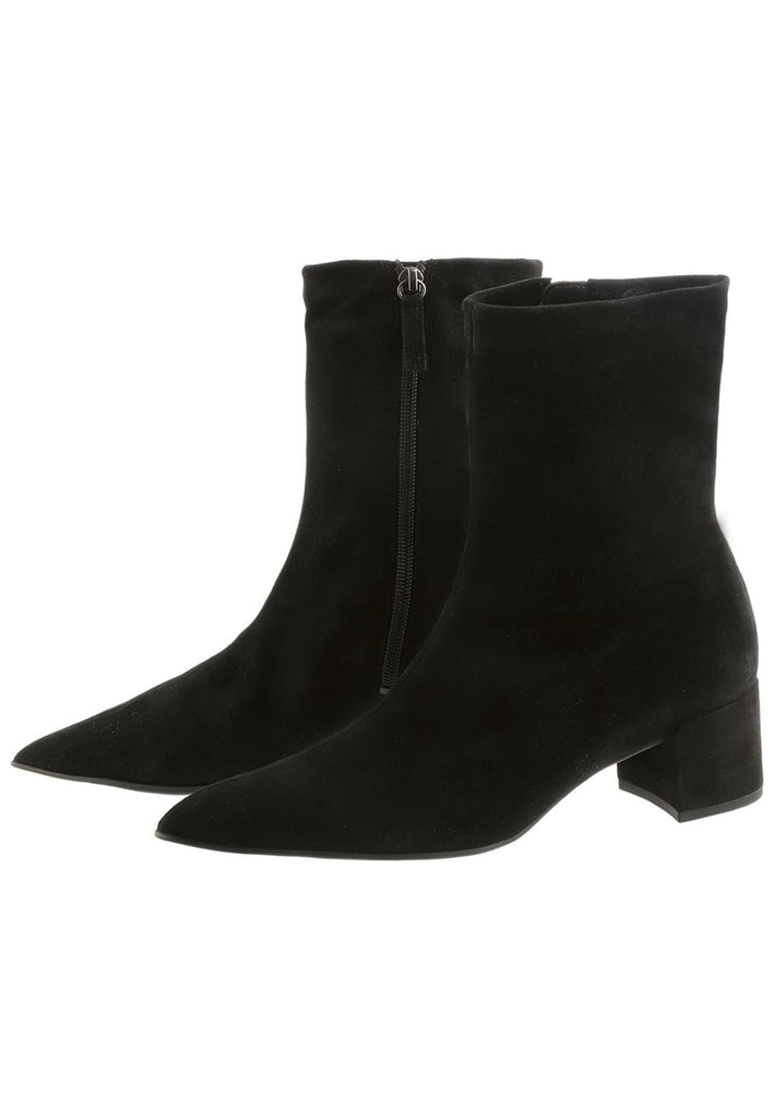 Högl Stiefelette Veloursleder Schwarz