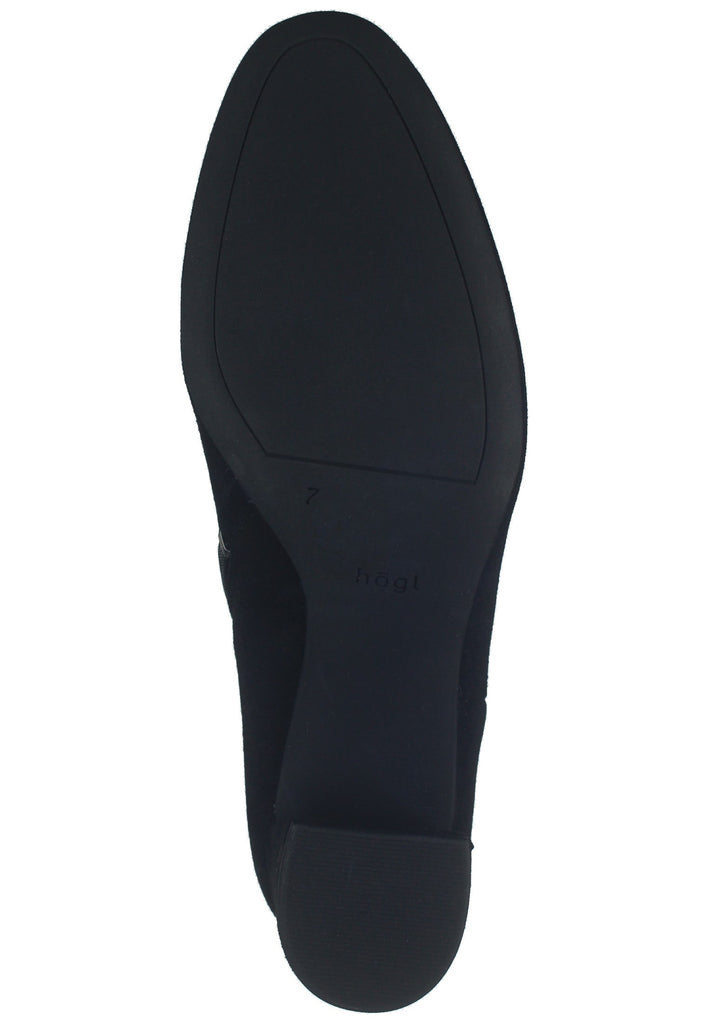 Högl Stiefelette Veloursleder Schwarz