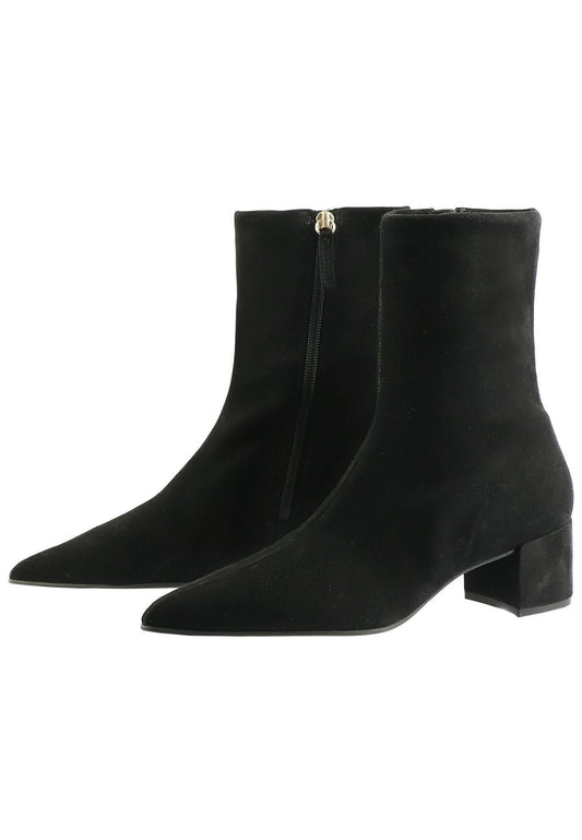 Högl Stiefelette Veloursleder Schwarz