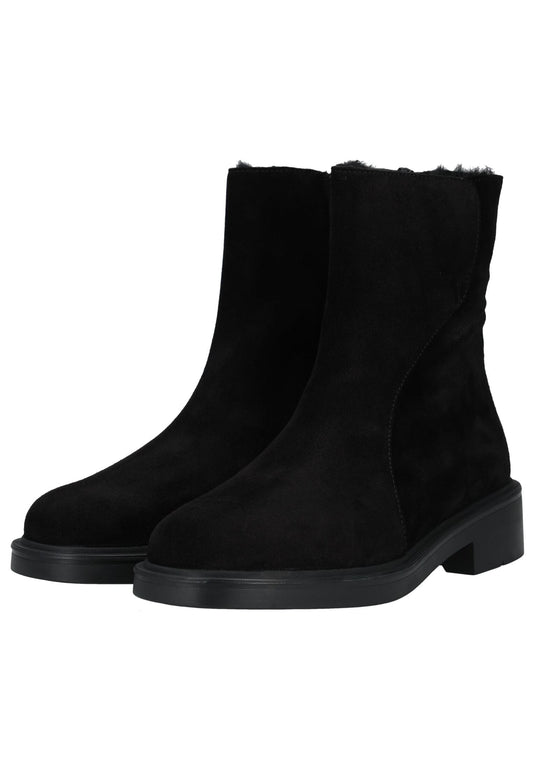 Högl Stiefelette Veloursleder Schwarz Warmfutter