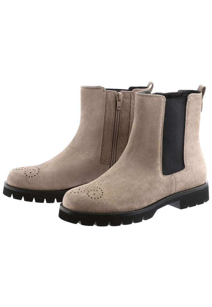 Högl Stiefelette Veloursleder Taupe