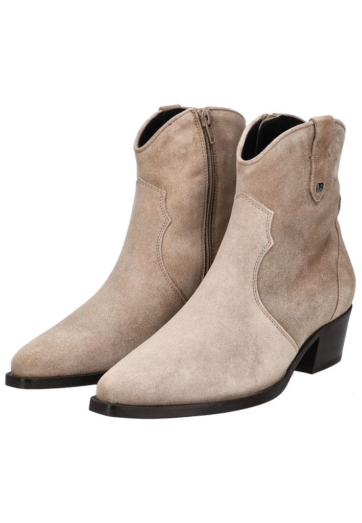 Högl Stiefelette Veloursleder Taupe