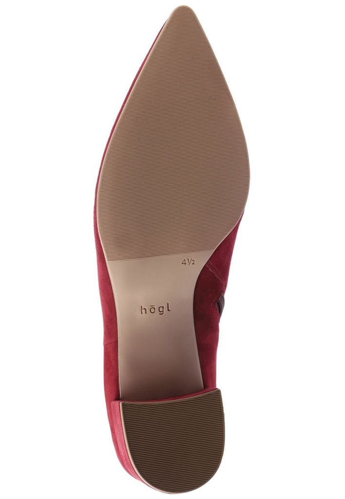 Högl Stiefelette Veloursleder Weinrot