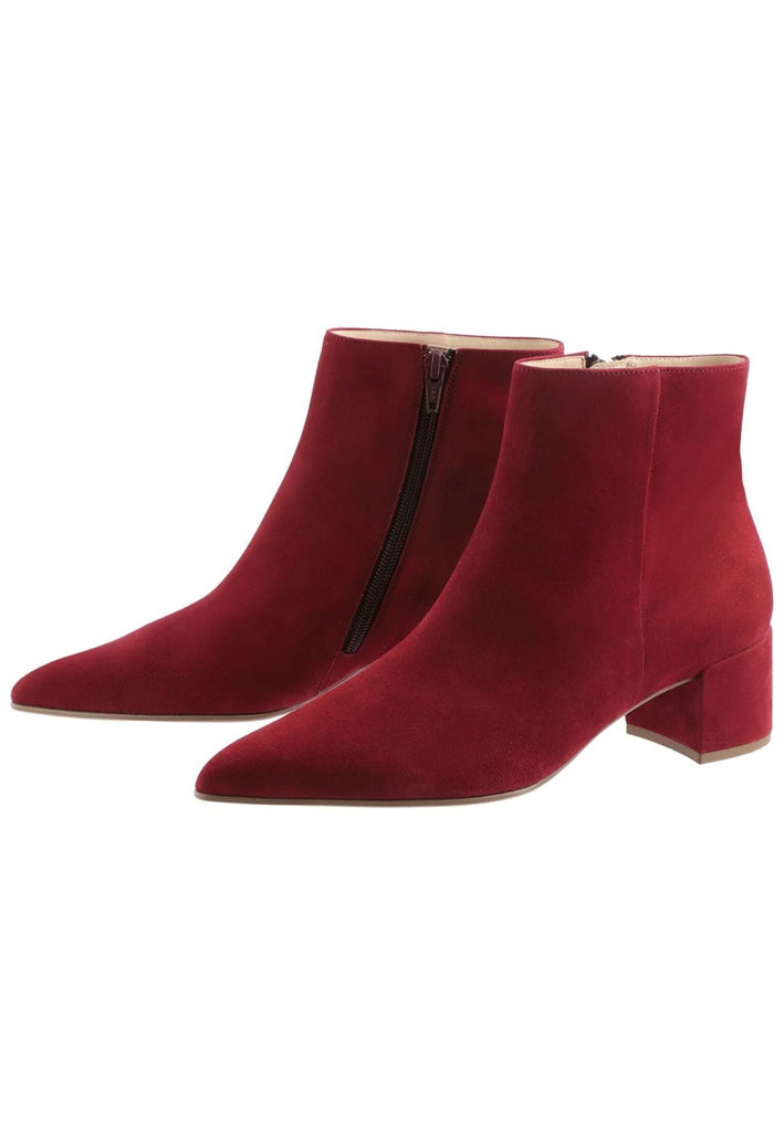 Högl Stiefelette Veloursleder Weinrot