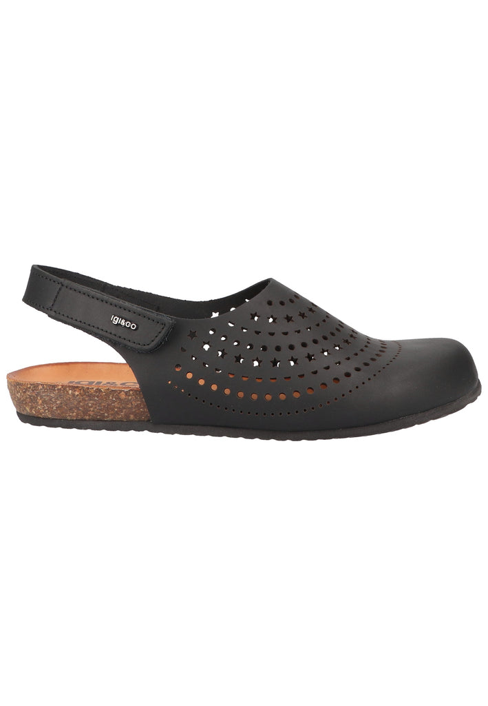 IGI&CO Clogs Leder Schwarz