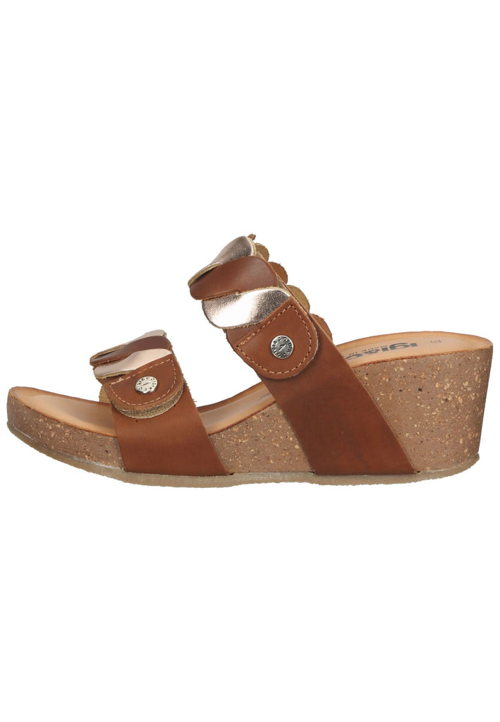 IGI&CO Pantoletten Leder Cognac