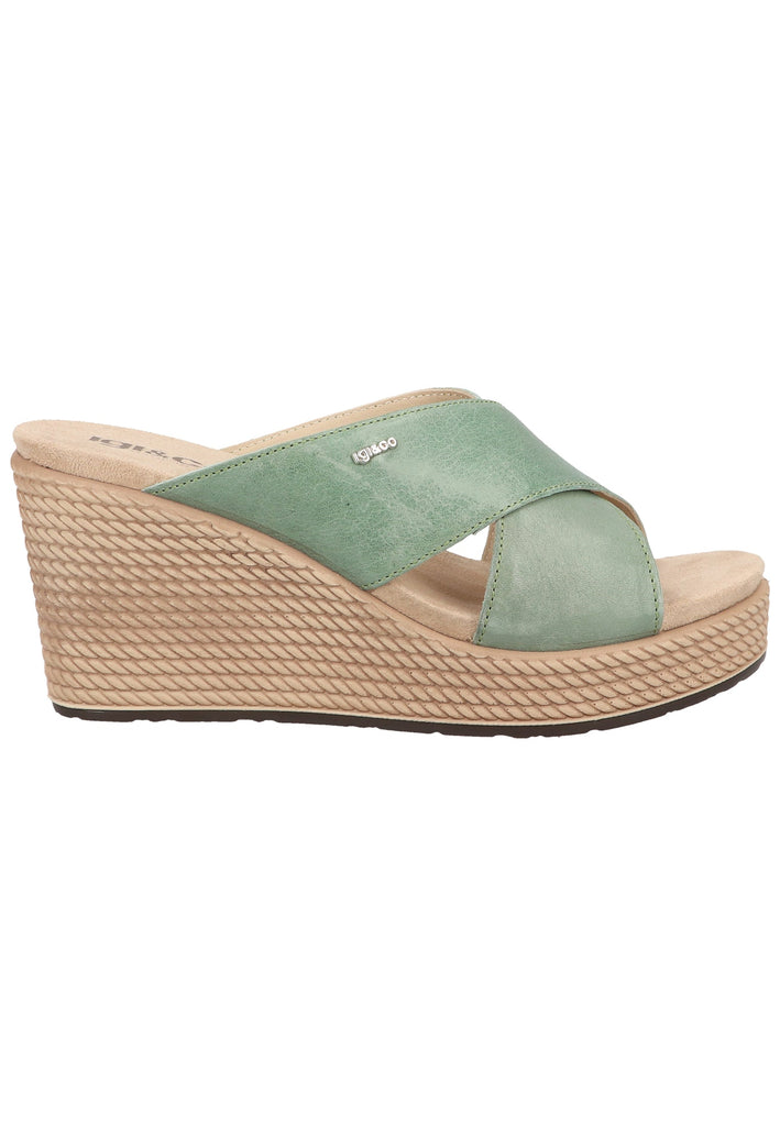 IGI&CO Pantoletten Leder Grün