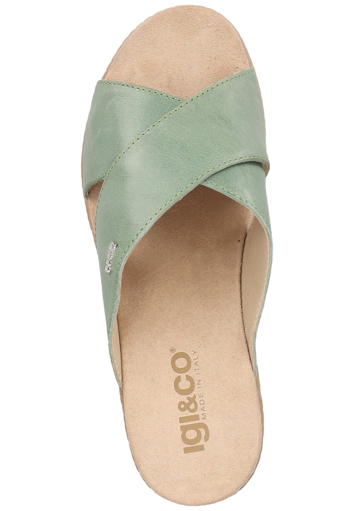 IGI&CO Pantoletten Leder Grün