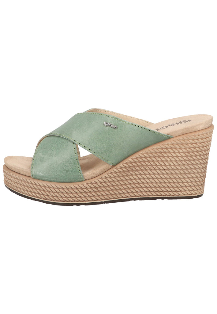 IGI&CO Pantoletten Leder Grün