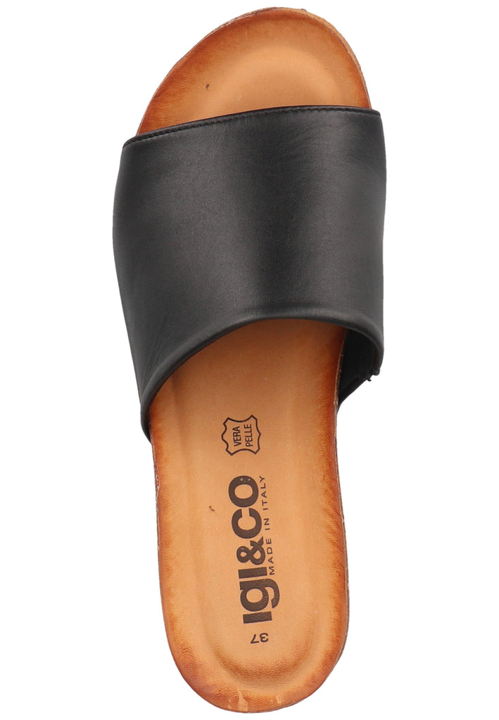 IGI&CO Pantoletten Leder Schwarz