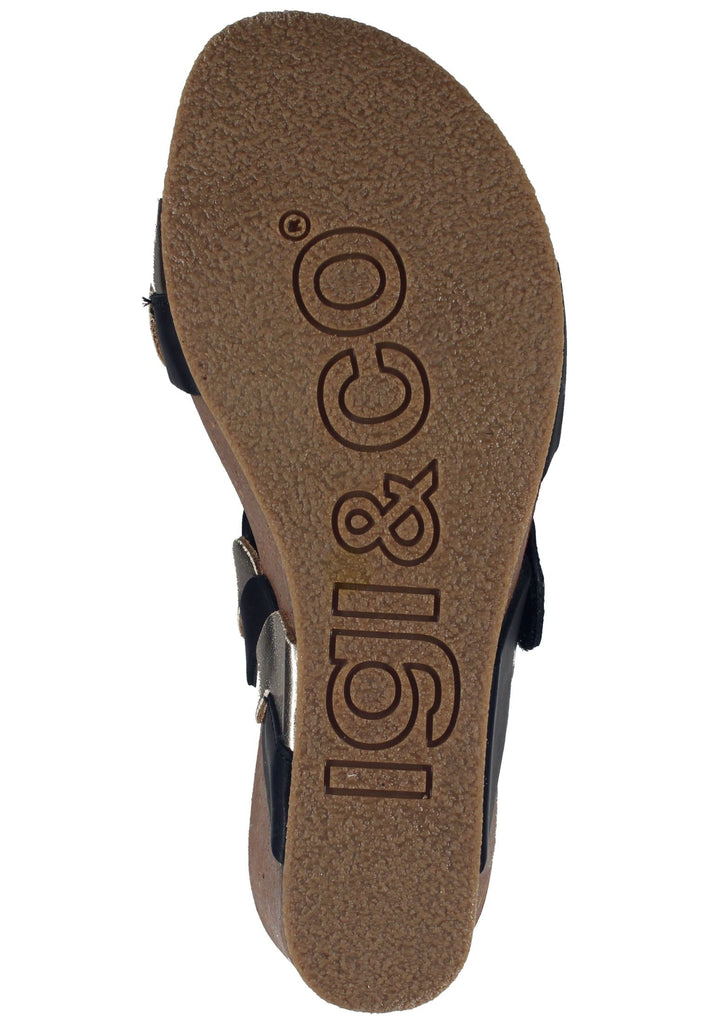 IGI&CO Pantoletten Leder Schwarz