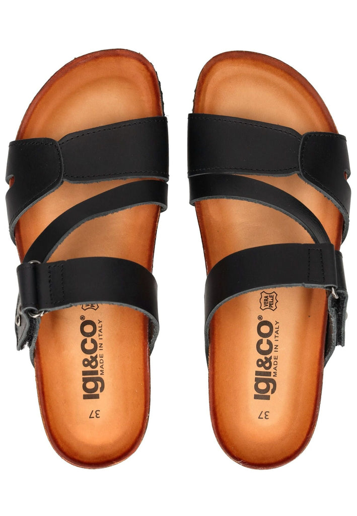 IGI&CO Pantoletten Leder Schwarz