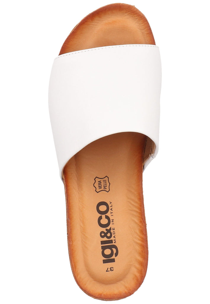 IGI&CO Pantoletten Leder Weiß