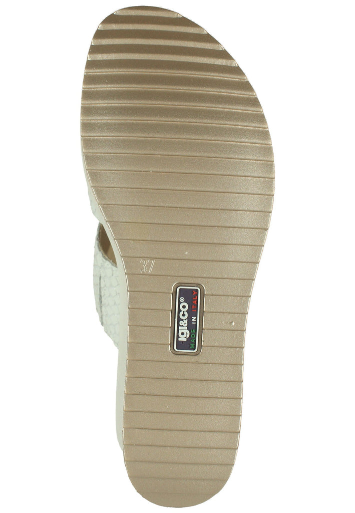 IGI&CO Pantoletten Leder Weiß
