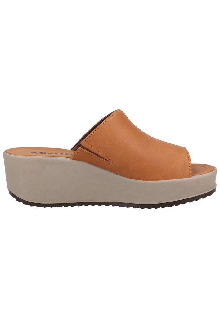 IGI&CO Pantoletten Nappaleder Cognac