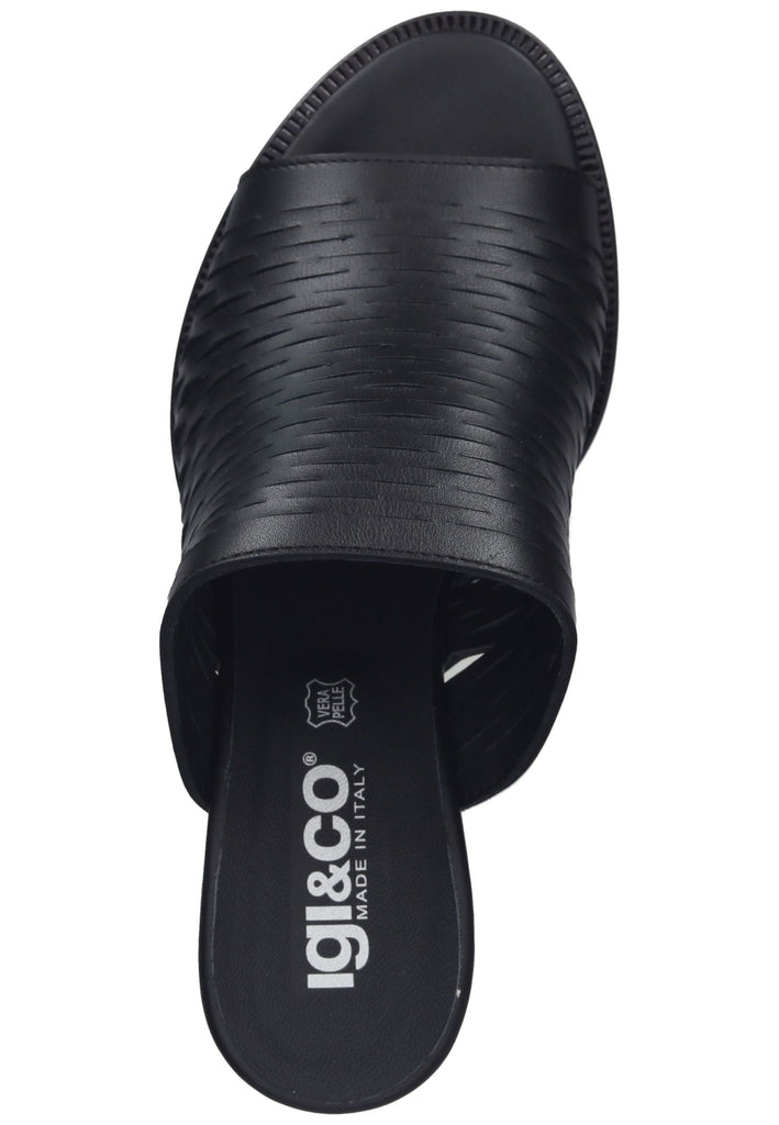 IGI&CO Pantoletten Nappaleder Schwarz