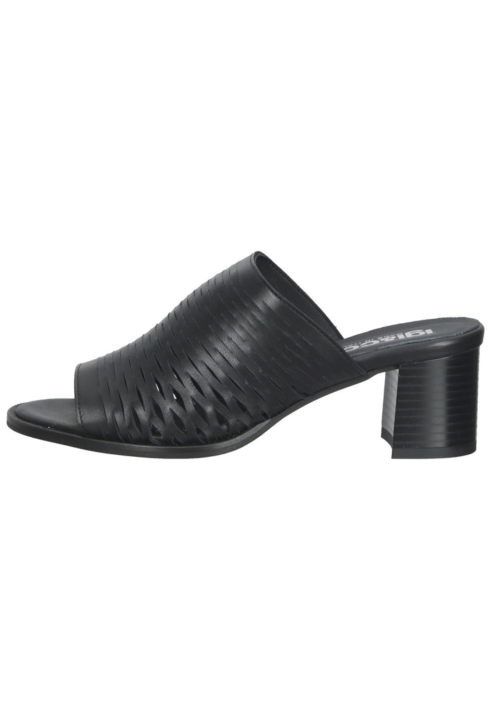 IGI&CO Pantoletten Nappaleder Schwarz