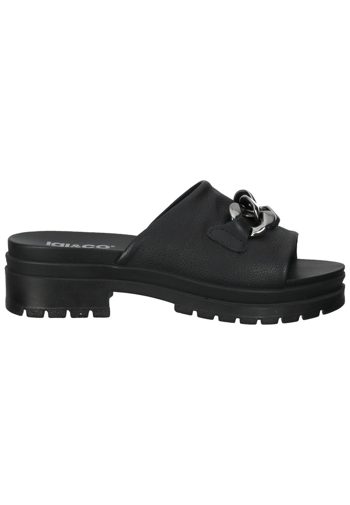 IGI&CO Pantoletten Nappaleder Schwarz