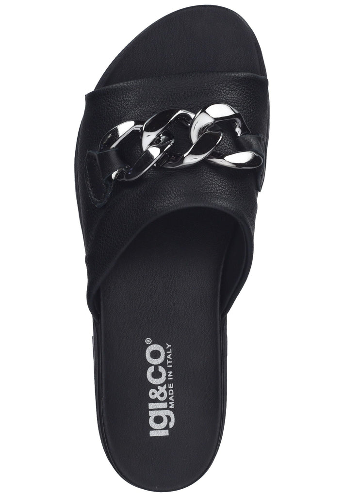 IGI&CO Pantoletten Nappaleder Schwarz