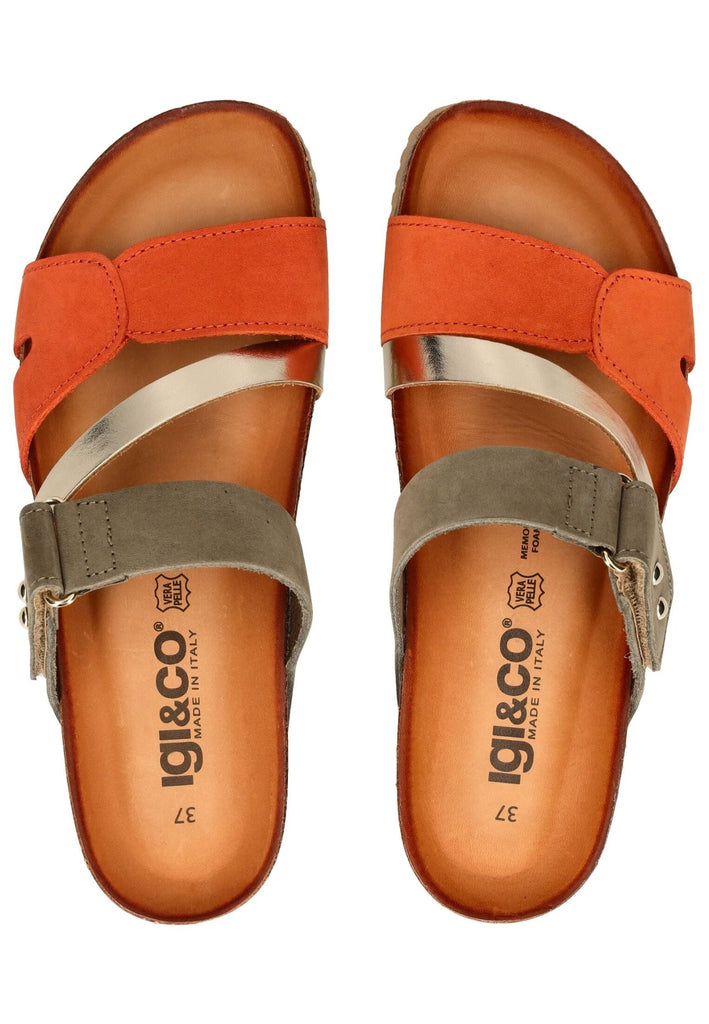 IGI&CO Pantoletten Nubukleder Orange