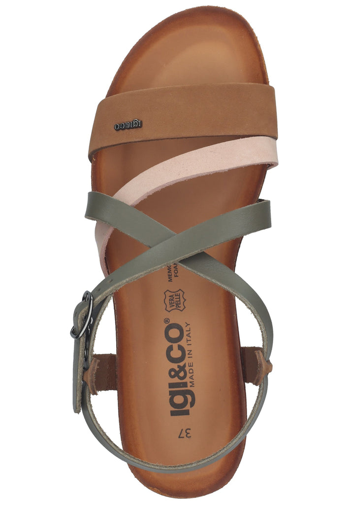 IGI&CO Sandalen Leder Braun/Grün
