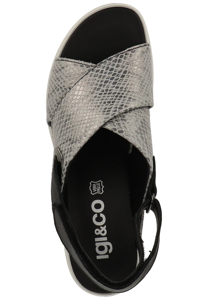 IGI&CO Sandalen Leder Hellgrau/Schwarz
