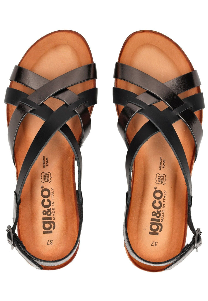 IGI&CO Sandalen Leder Schwarz/Schwarz