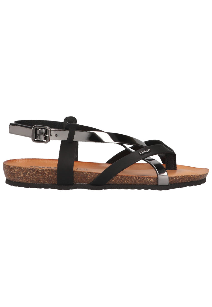 IGI&CO Sandalen Leder Schwarz/Silber