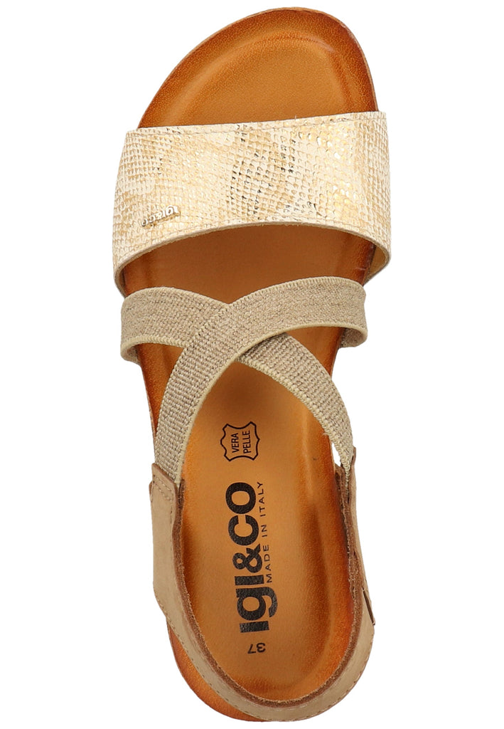 IGI&CO Sandalen Leder/Textil Platin