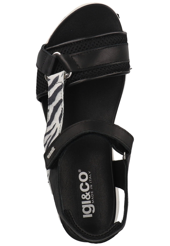 IGI&CO Sandalen Leder/Textil Schwarz