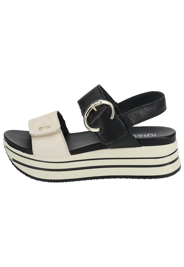 IGI&CO Sandalen Nappaleder Schwarz/Beige