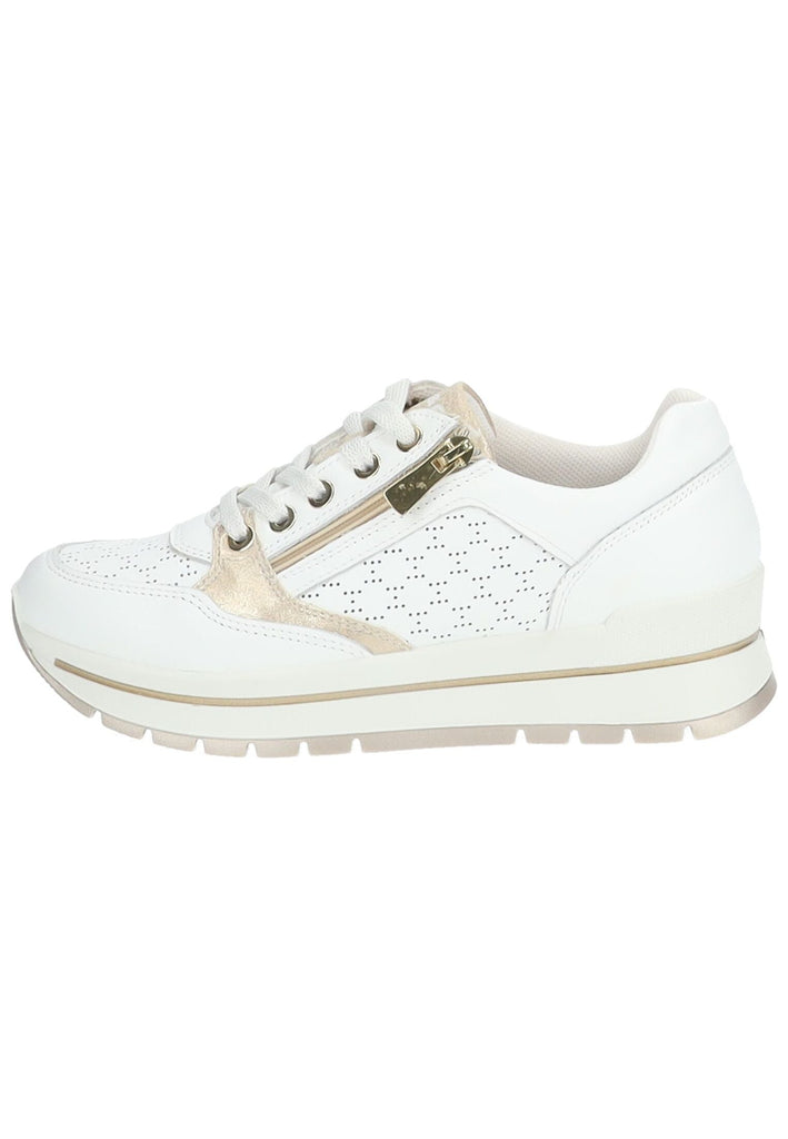 Sneaker IGI&CO Sneaker Nappaleder Weiß/Gold