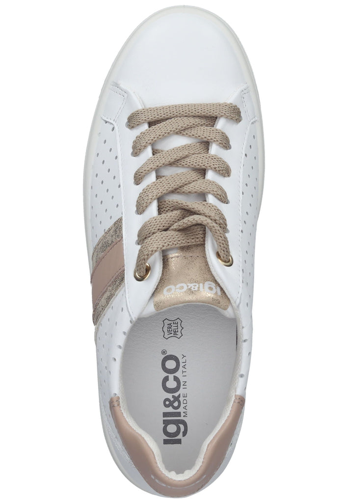 IGI&CO Sneaker Nappaleder Weiß/Beige
