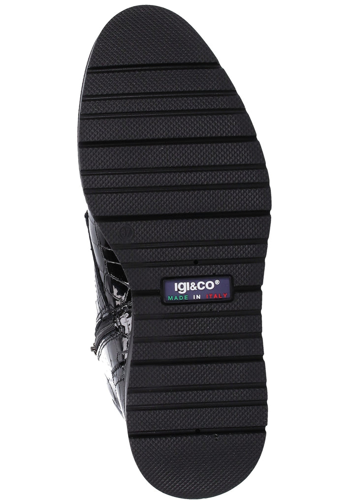 IGI&CO Stiefelette Leder Schwarz Lack
