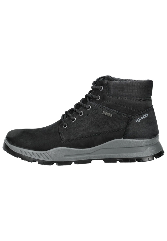 IGI&CO Stiefelette Nubukleder/Textil Schwarz Warmfutter