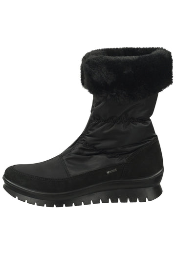 Stiefeletten IGI&CO Stiefelette Leder/Textil Schwarz Warmfutter