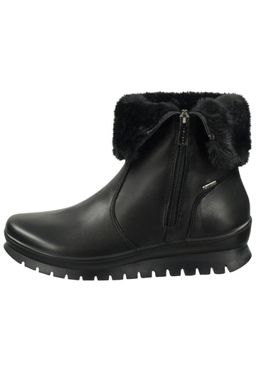 Stiefeletten IGI&CO Stiefelette Nappaleder Schwarz Warmfutter