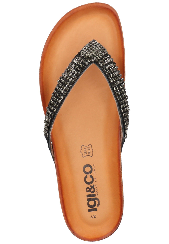 IGI&CO Zehensteg Leder Schwarz