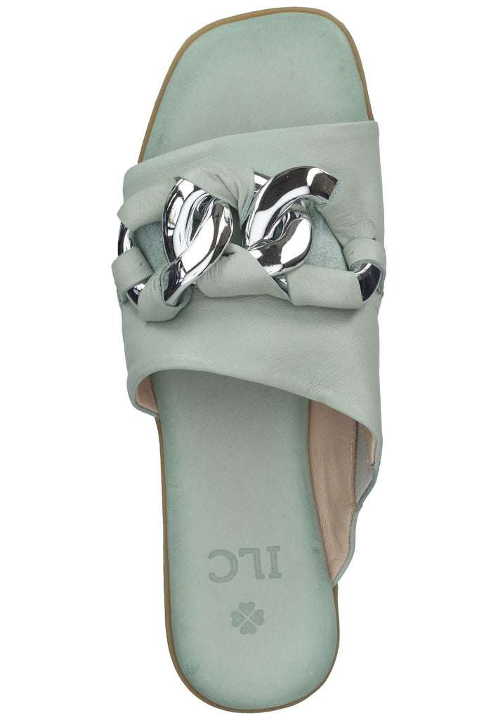 ILC Pantoletten Leder Aqua