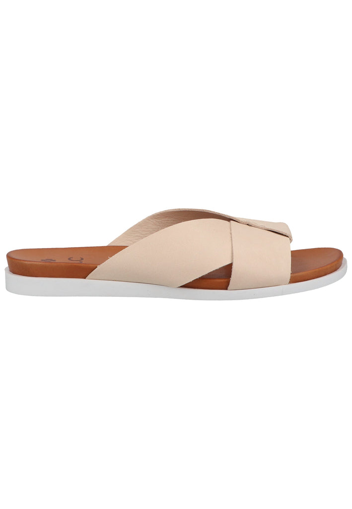 ILC Pantoletten Leder Beige